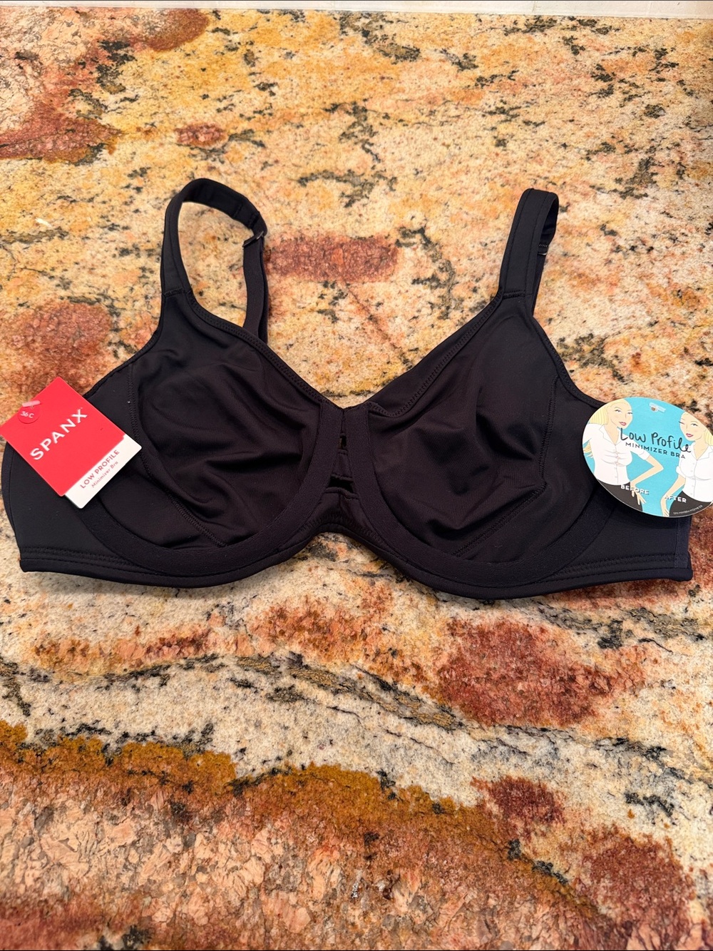 SPANX Black Low-Profile Minimizer Bra